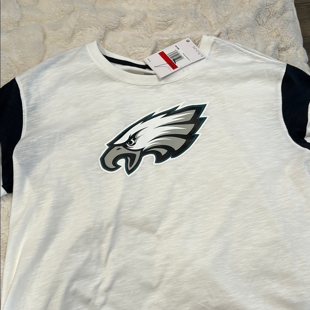 Philadelphia Eagles White and Black T-Shirt